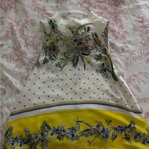 Zara Floral Yellow and White Blouse